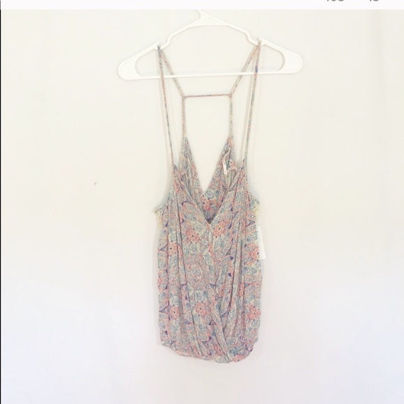 NWT FREE PEOPLE PASTEL FLORAL TOP - Picture 2 of 7